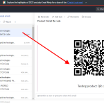 Product show mail QR code