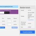Credit points cart redeem