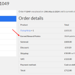 Order cp credit point plugin