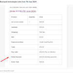 Partpay order mail