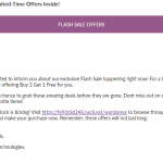 Flash Sale Offer Mail