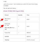 Flash Sale Order Mail