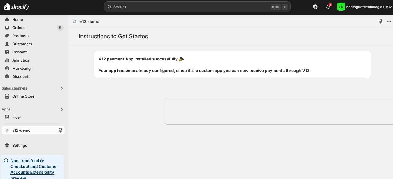 V12 Retail Finance app for Shopify