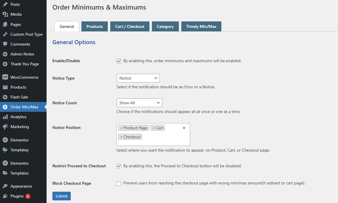 WooCommerce Order Limits Pro